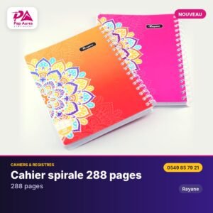 Cahier spirale 288 pages – PA Stationery