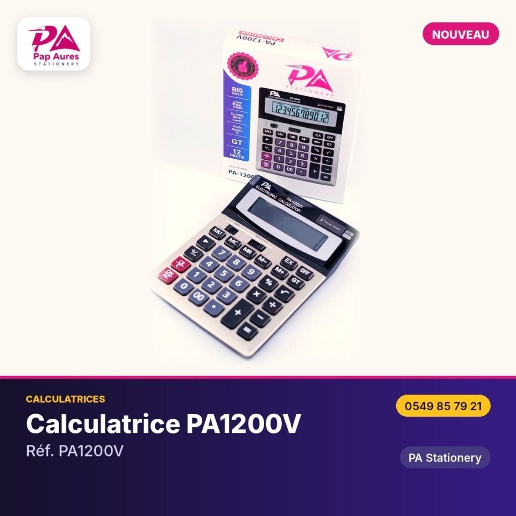 Calculatrice PA1200V — PA Stationery